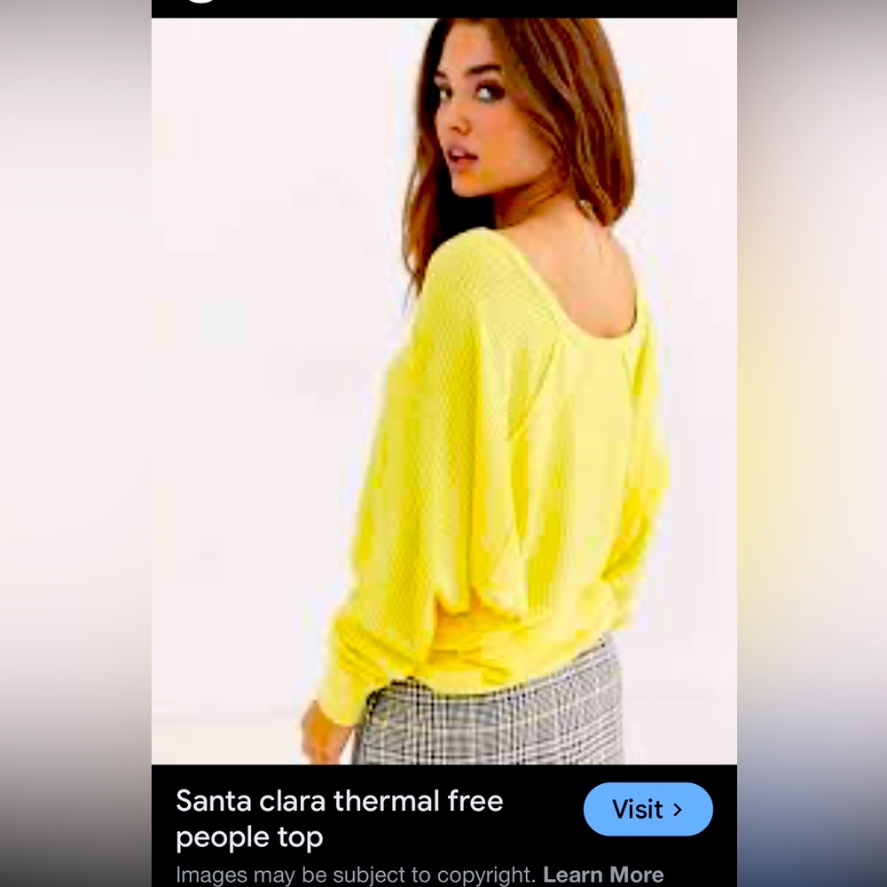 We The Free Bright Yellow Off-the-Shoulder Sweater